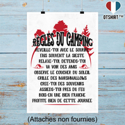 Affiche les règles du camping