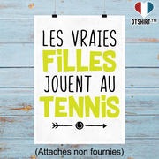 Affiche les vraies jouent au tennis