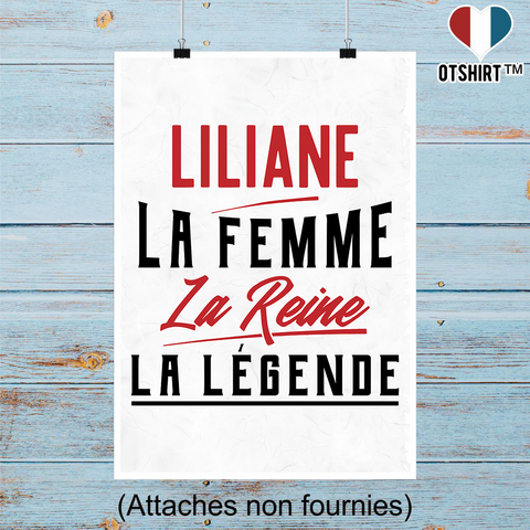 Affiche liliane la femme la reine la légende