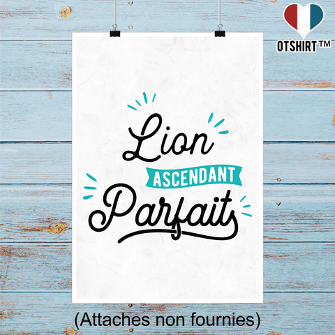 Affiche lion ascendant parfait