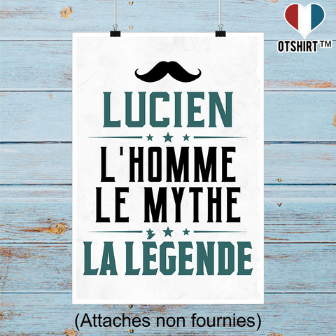 Affiche lucien l'homme le mythe la légende