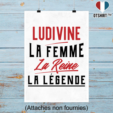 Affiche ludivine la femme la reine la légende