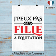 Affiche ma fille a équitation