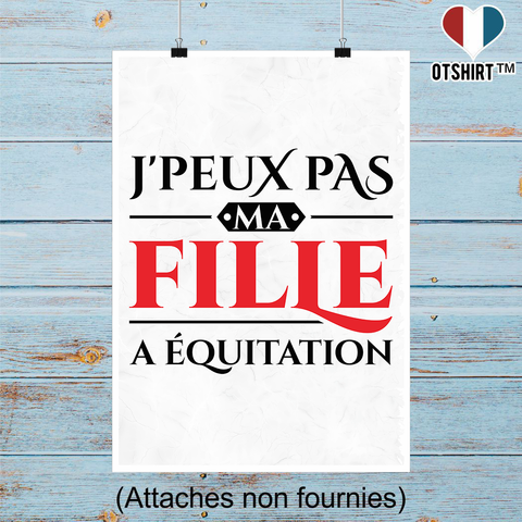 Affiche ma fille a équitation