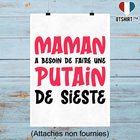 Affiche maman a besoin d'une sieste