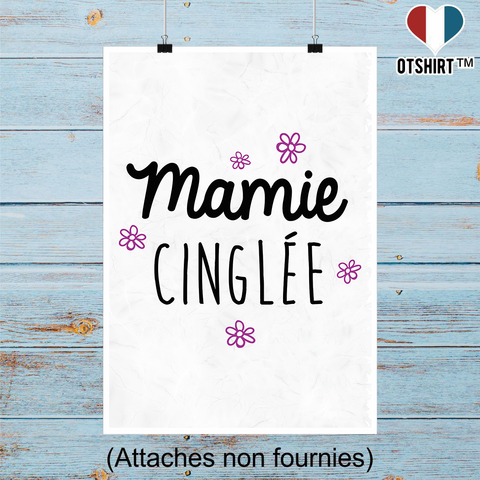 Affiche mamie cinglée