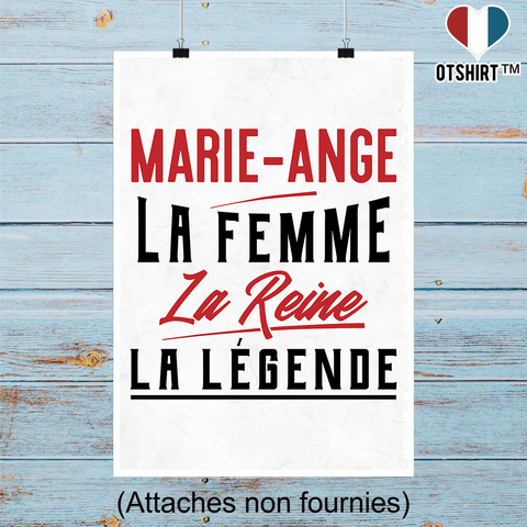 Affiche marie-ange la femme la reine la légende