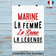 Affiche marine la femme la reine la légende