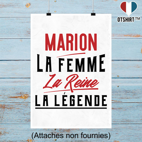 Affiche marion la femme la reine la légende