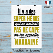 Affiche marraine super héro