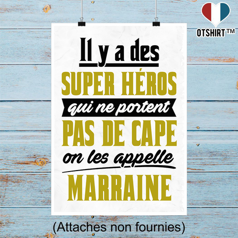 Affiche marraine super héro