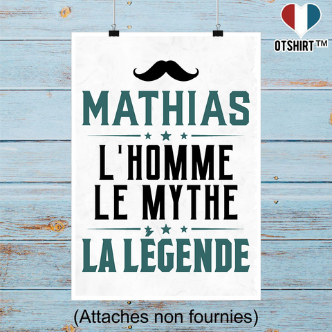 Affiche mathias l'homme le mythe la légende