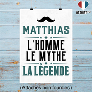 Affiche matthias l'homme le mythe la légende