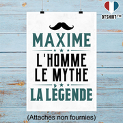 Affiche maxime l'homme le mythe la légende