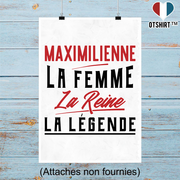 Affiche maximilienne la femme la reine la légende
