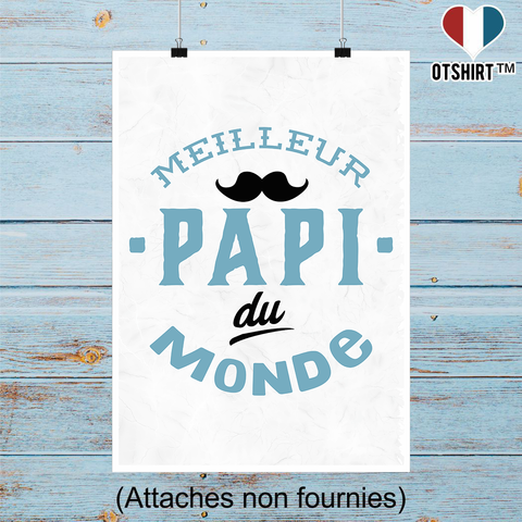 Affiche meilleur papi du monde