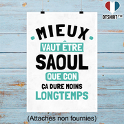 Affiche mieux vaut être saoul que con