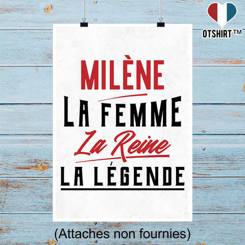 Affiche milène la femme la reine la légende