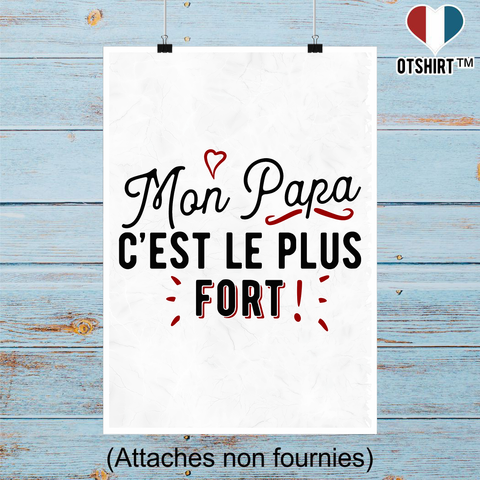 Affiche mon papa le plus fort