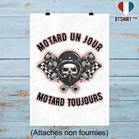 Affiche motard un jour