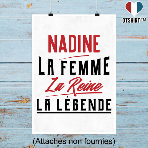 Affiche nadine la femme la reine la légende