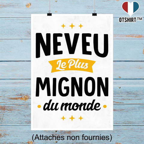 Affiche neveu le plus mignon