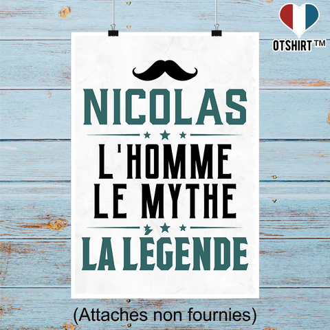 Affiche nicolas l'homme le mythe la légende