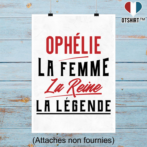 Affiche ophélie la femme la reine la légende