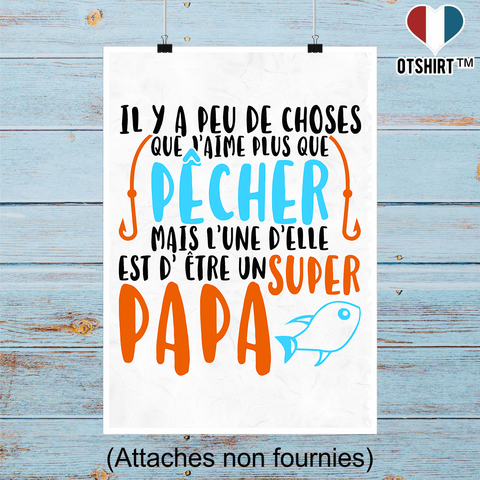 Affiche pêcheur et super papa