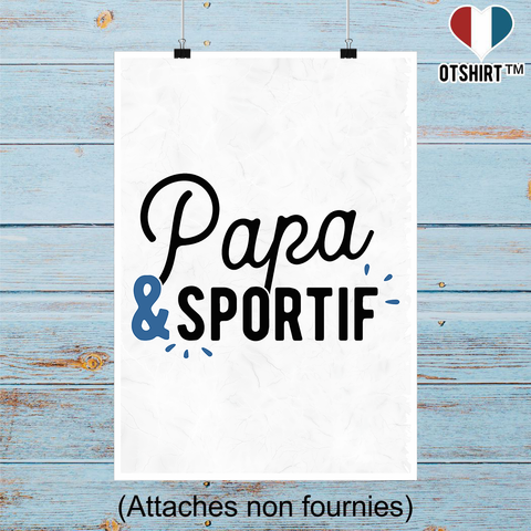 Affiche papa & sportif