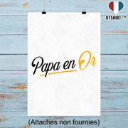 Affiche papa en or