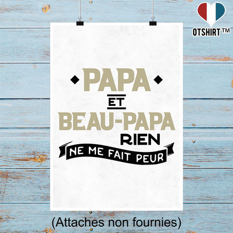 Cadeau Affiche papa et beau papa –