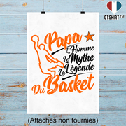 Affiche papa la légende du basket