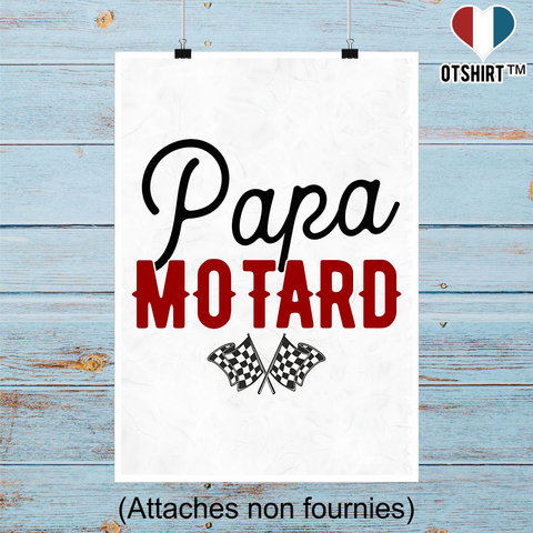 Affiche papa motard