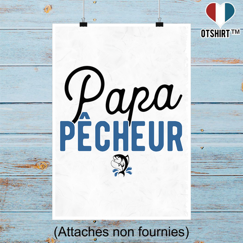Affiche papa pêcheur