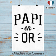 Affiche papi en or