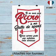 Affiche pas accro à ma salle de sport