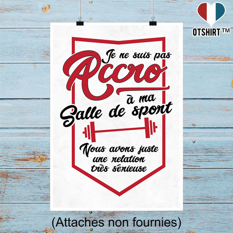 Affiche pas accro à ma salle de sport