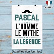 Affiche pascal l'homme le mythe la légende