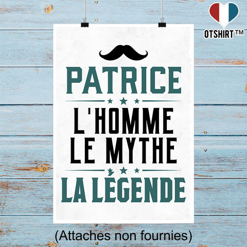 Affiche patrice l'homme le mythe la légende