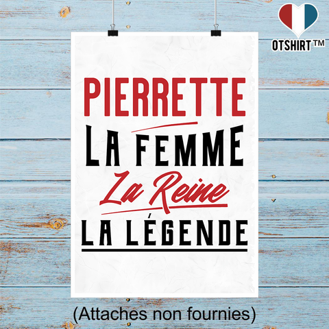 Affiche pierrette la femme la reine la légende