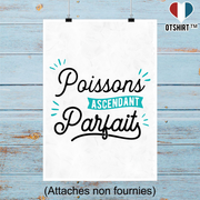 Affiche poissons ascendant parfait