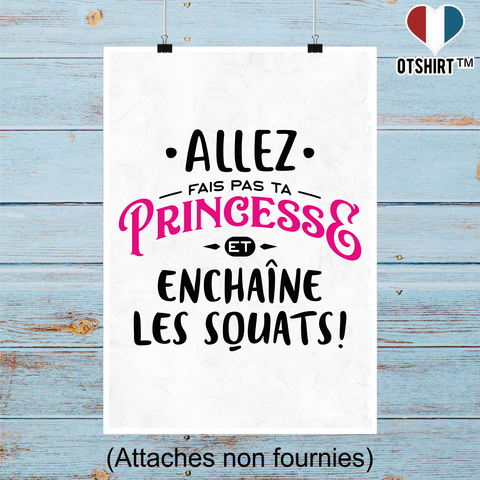 Affiche princesse enchaîne les squats