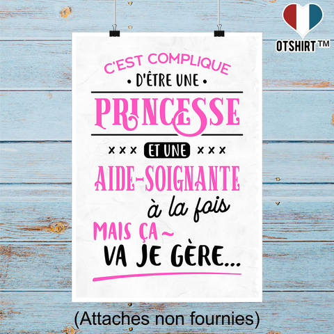 Affiche princesse et aide-soignante