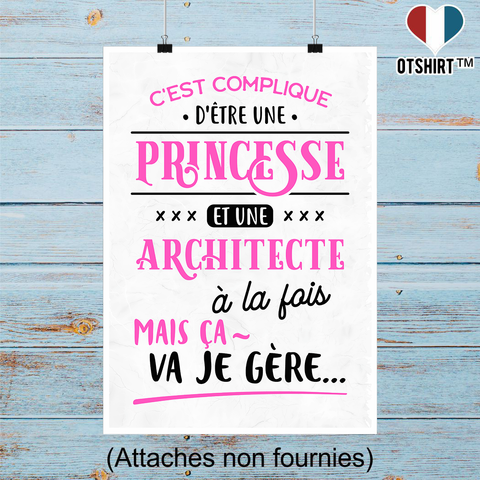 Affiche princesse et architecte