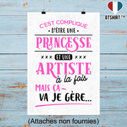 Affiche princesse et artiste