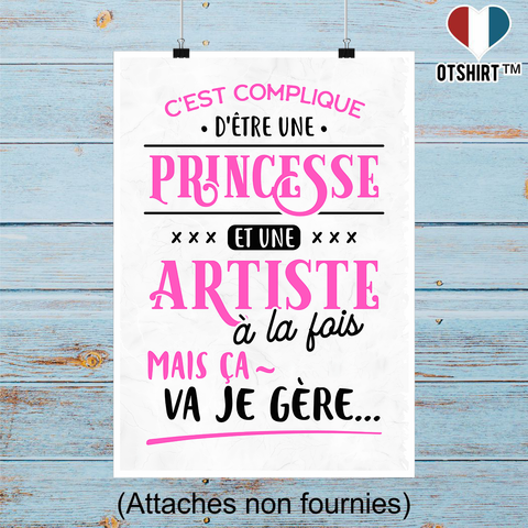 Affiche princesse et artiste