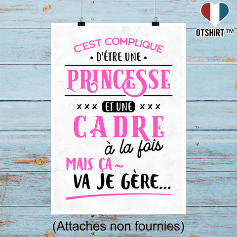 Affiche princesse et cadre