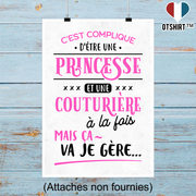 Affiche princesse et couturiere