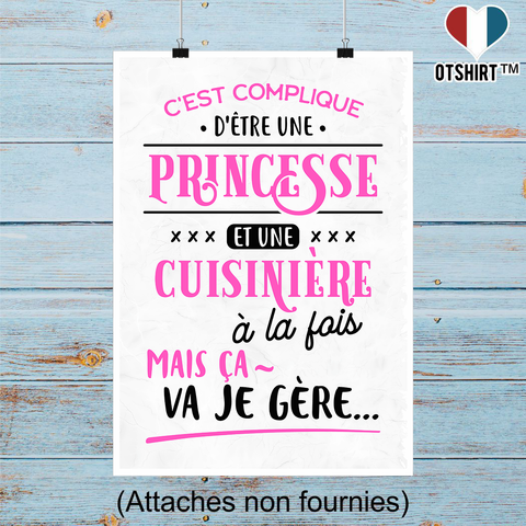 Affiche princesse et cuisinière